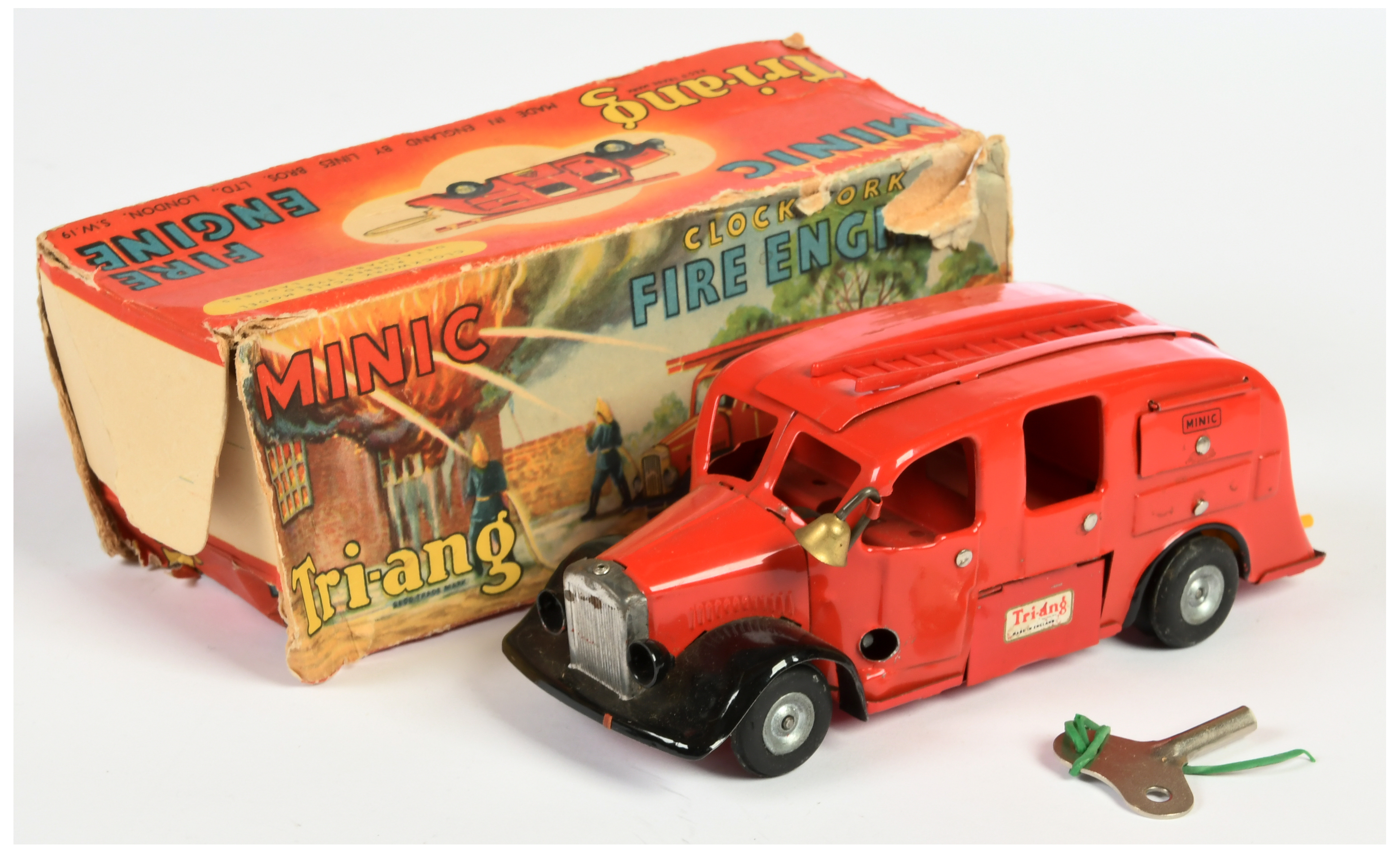 Triang Minic Clockwork Fire Engine