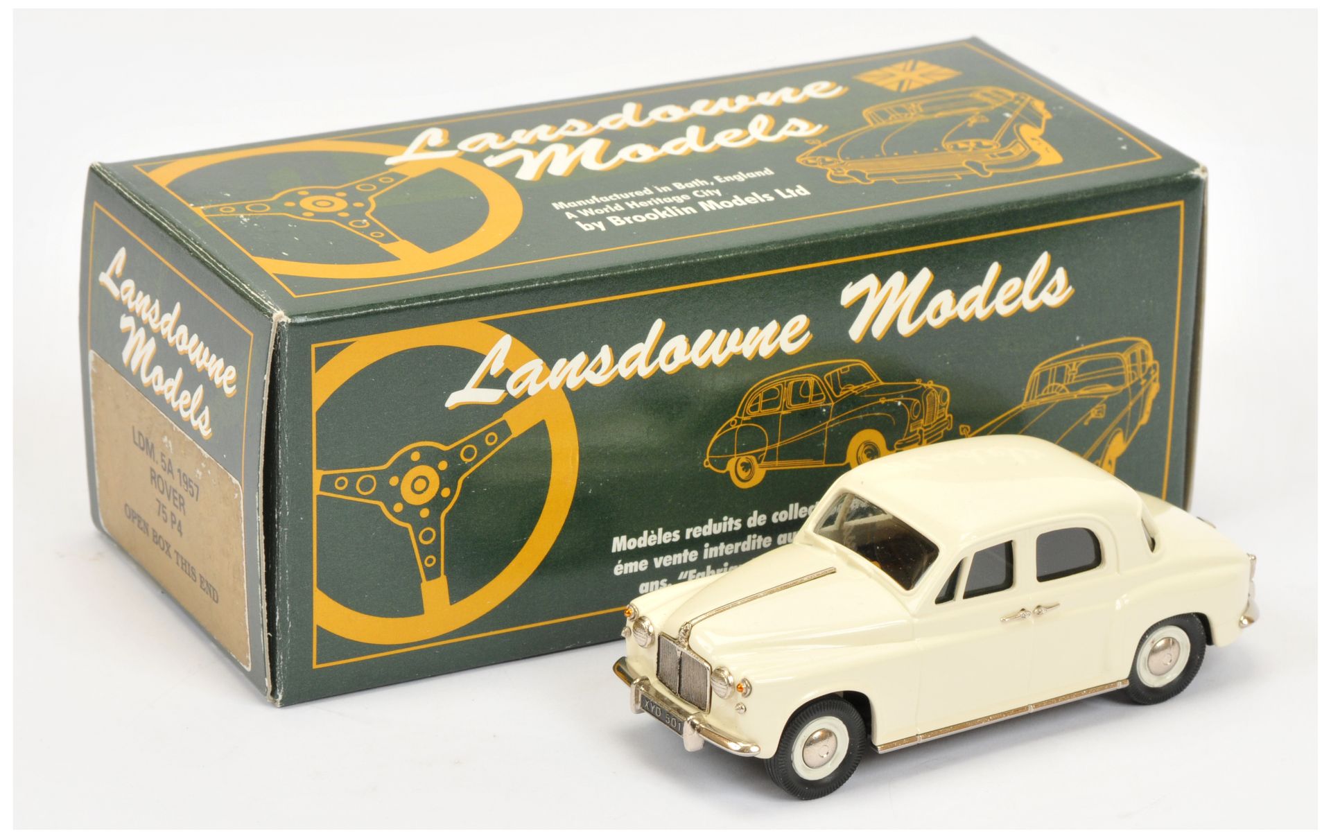 Lansdowne LDM5A 1957 Rover 75 P4 - white body, wheels with chrome hubs & trim - Near Mint in Exce...
