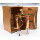 Vintage copper flash test calorimeter made by Stanhope-Seta
