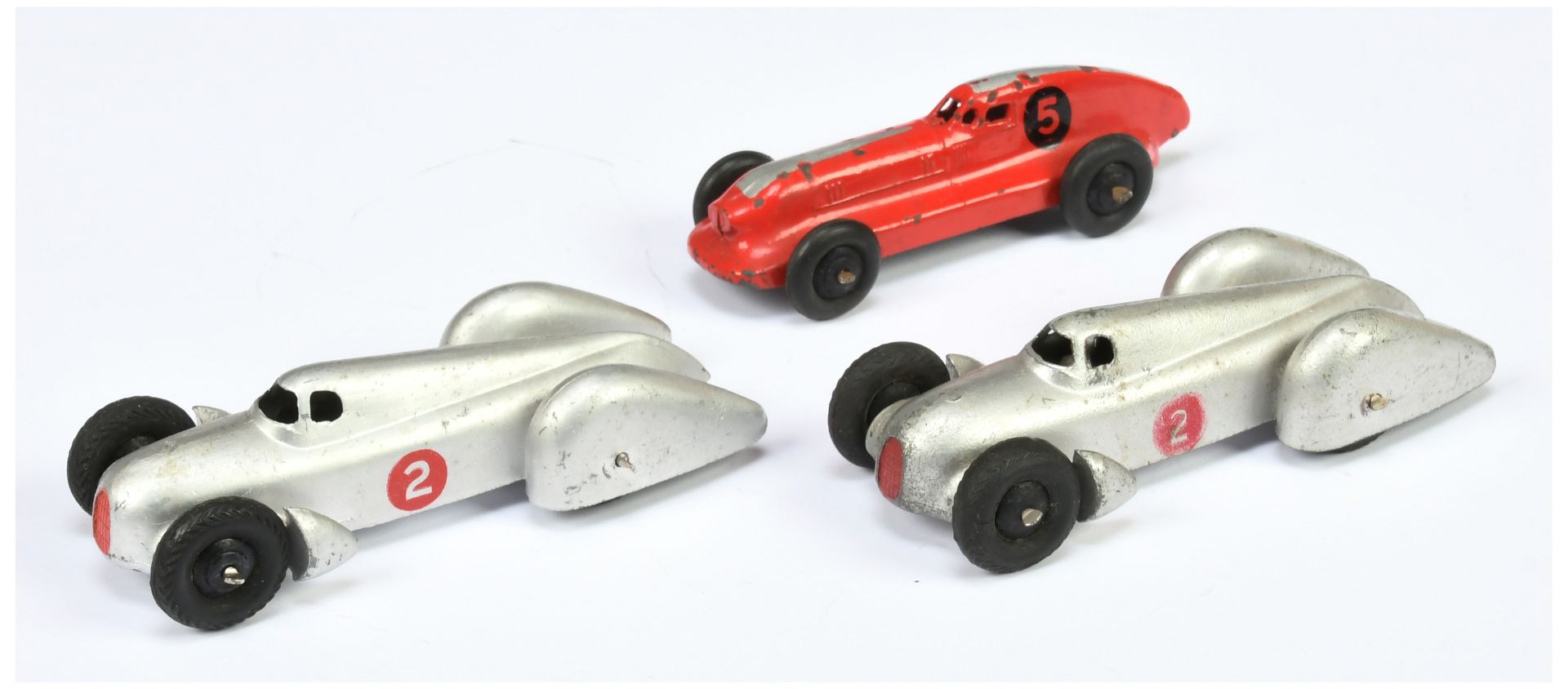 Dinky 2 x 23d Auto union and 23b Hotchkiss Racing cars