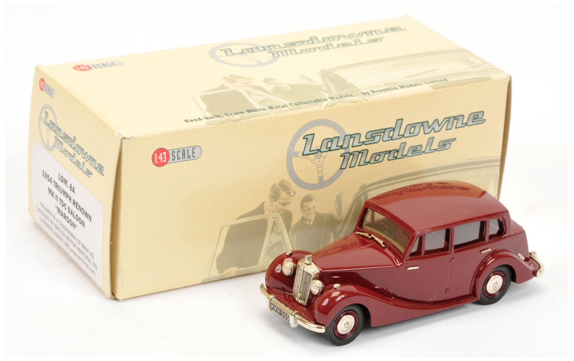 Lansdowne LDM8A 1954 Triumph Renown Mk.2 TDC Saloon - maroon body & interior, wheels with chrome ...