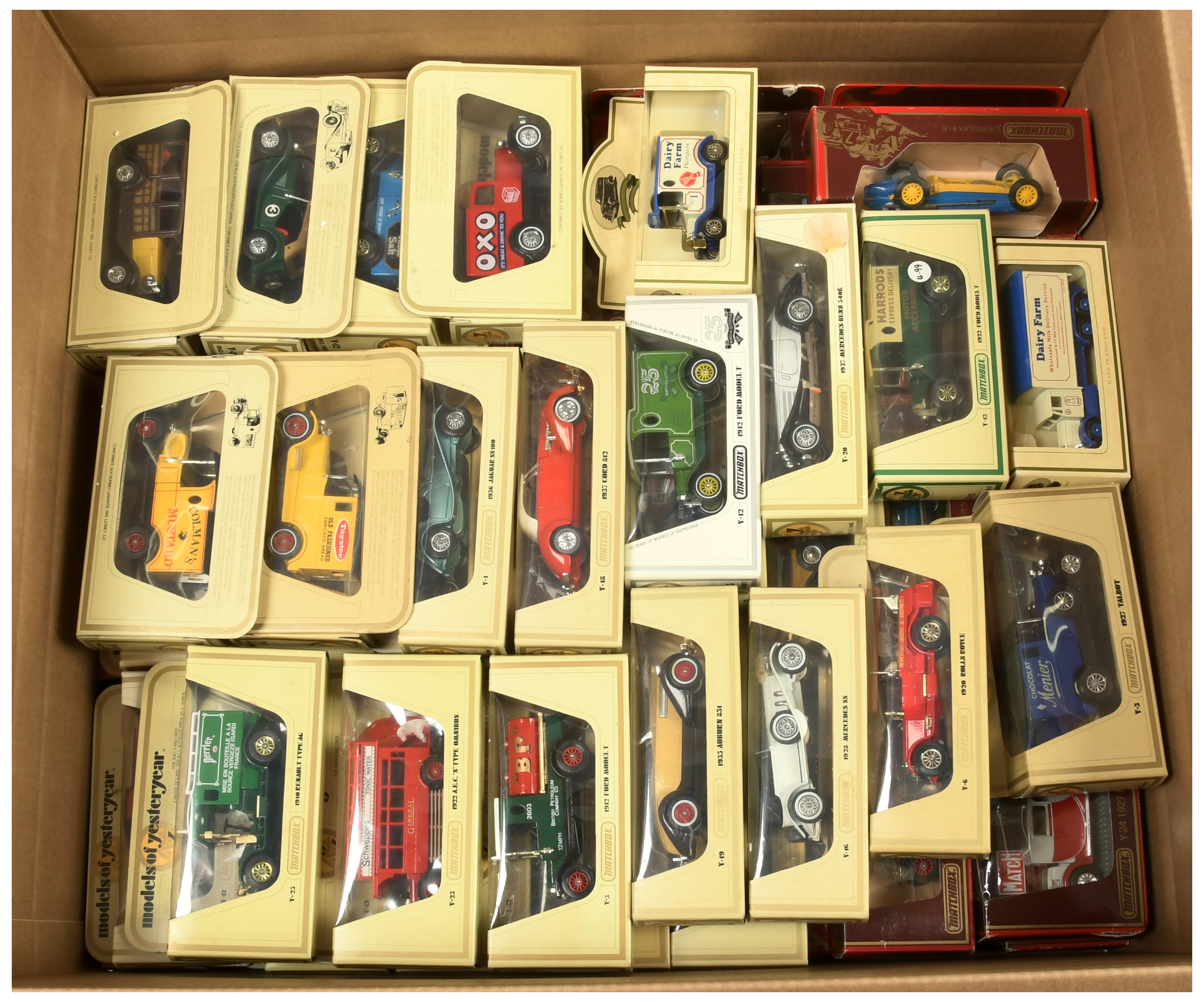 Matchbox Models of Yesteryear group of Vans & cars