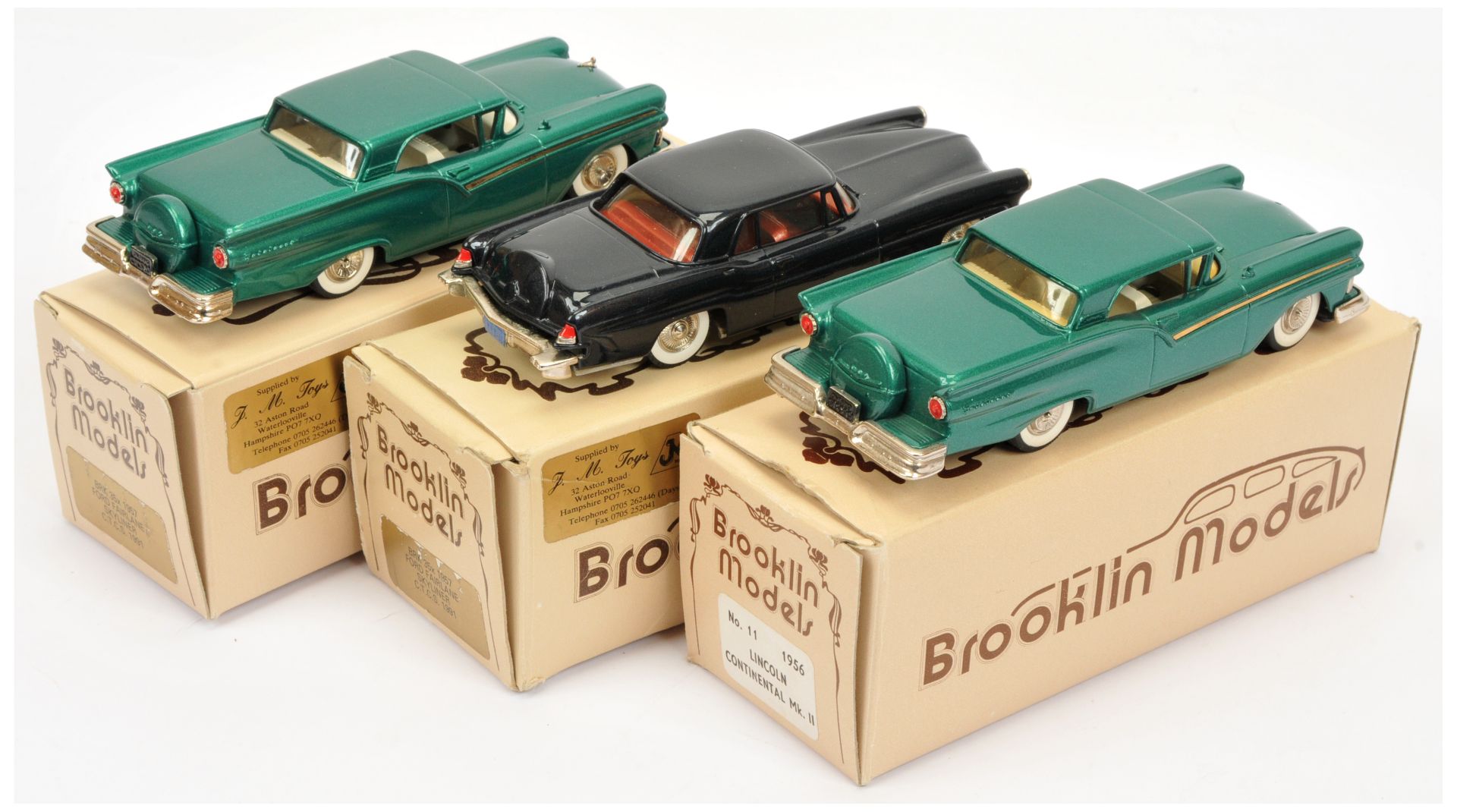 Brooklin Models group of BRK35X Ford Fairlane Skyliner 1957 & No.11 Lincoln continental MK II - Image 2 of 2