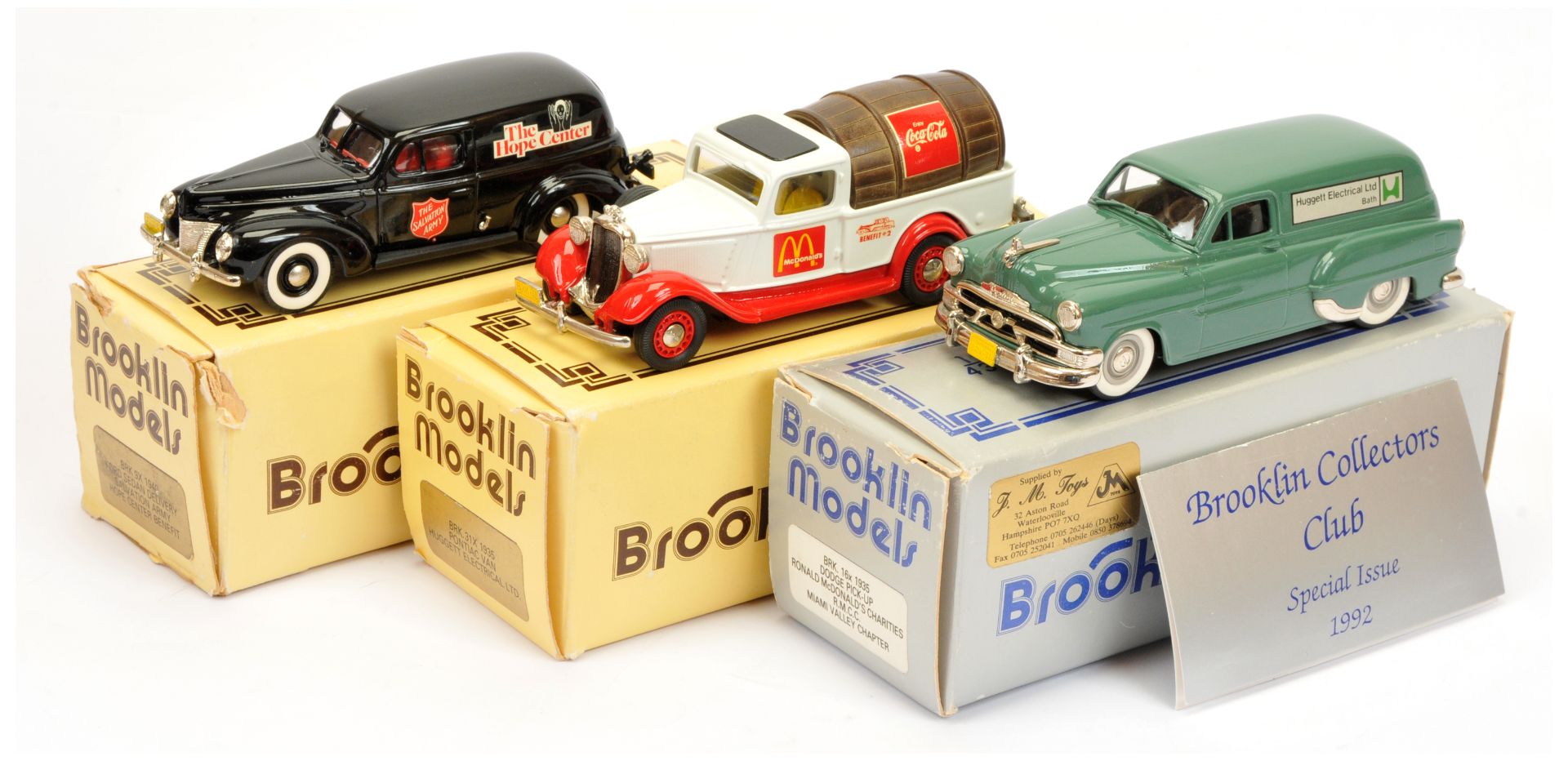 Brooklin group of models to include (1) BRK16X 1935 Dodge Pick-Up Van