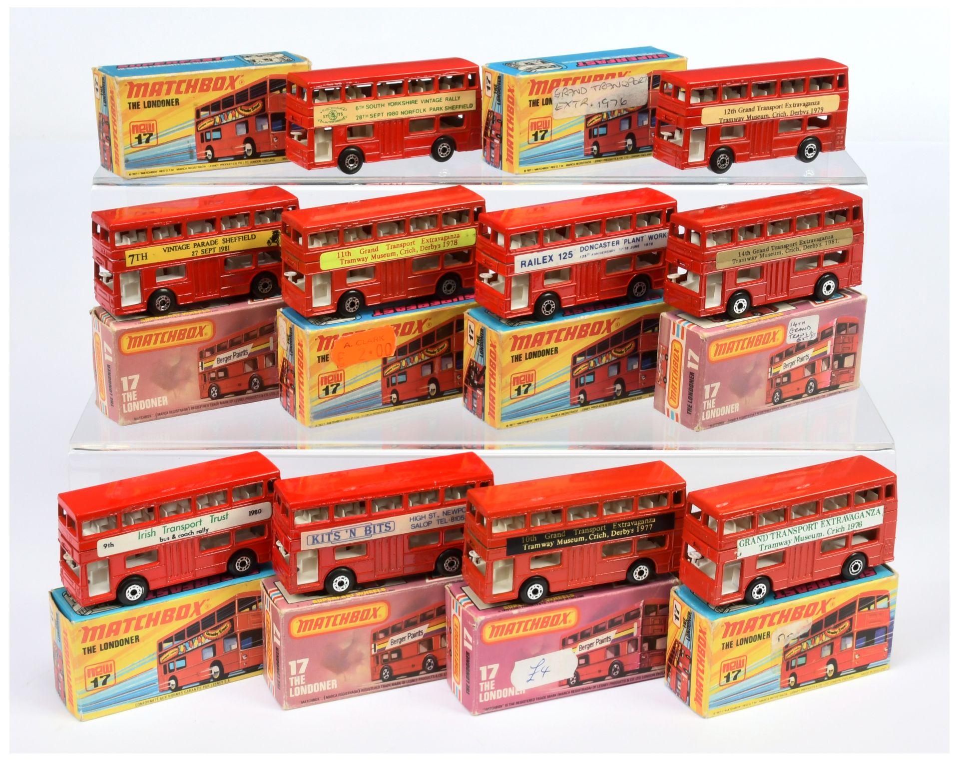 Matchbox Superfast group of 17b Daimler code 3 issues buses