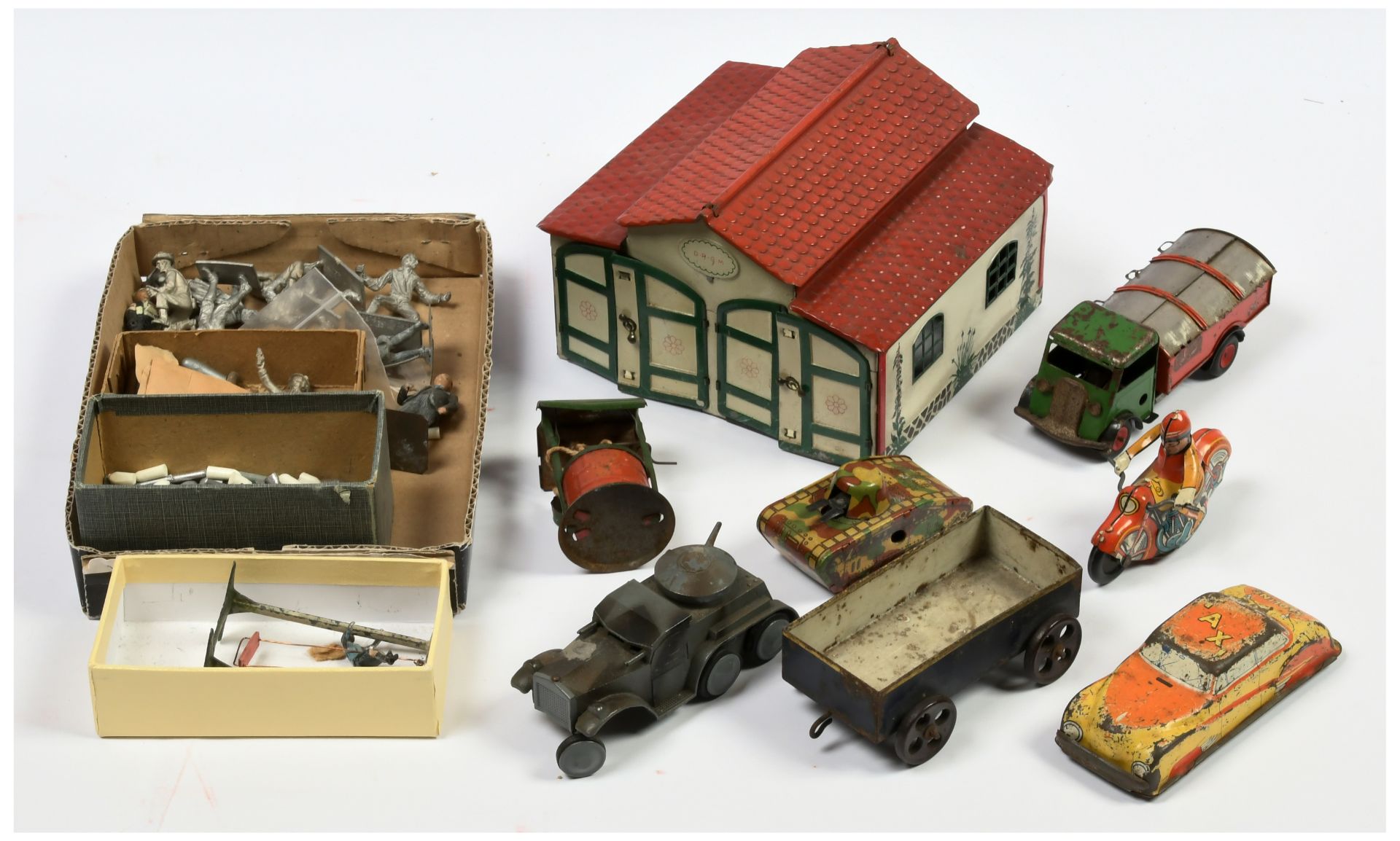 Lehmann tinplate Double Garage plus others