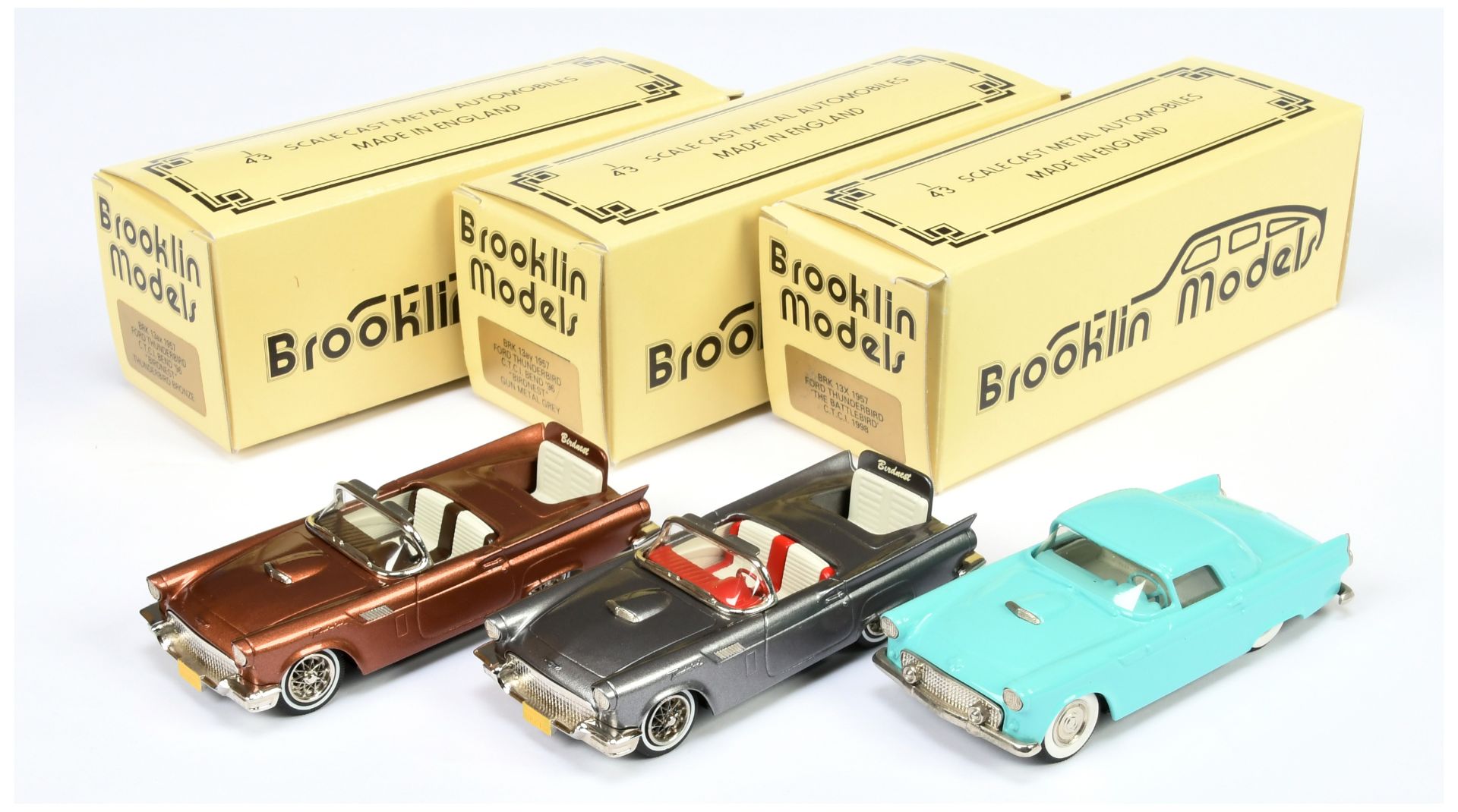 Brooklin group of models to include (1) BRK13X Ford Thunderbird "CTCI 1998