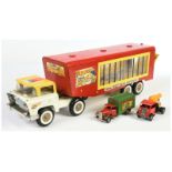 Triange tinplate vehicles x 3