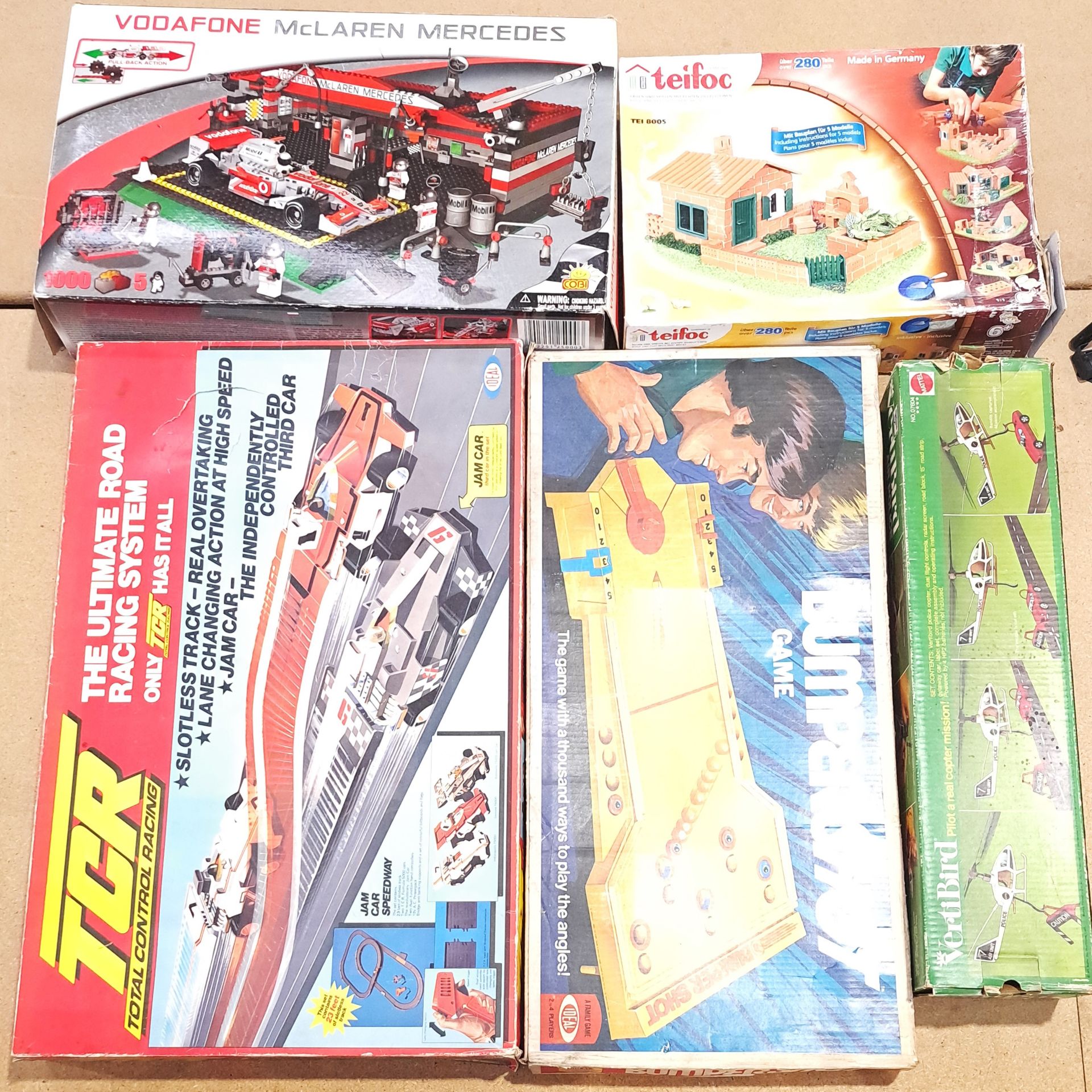 TCR, Ideal, Mattel and similar, a mixed group of assorted games, to include Vodafone McLaren Merc...