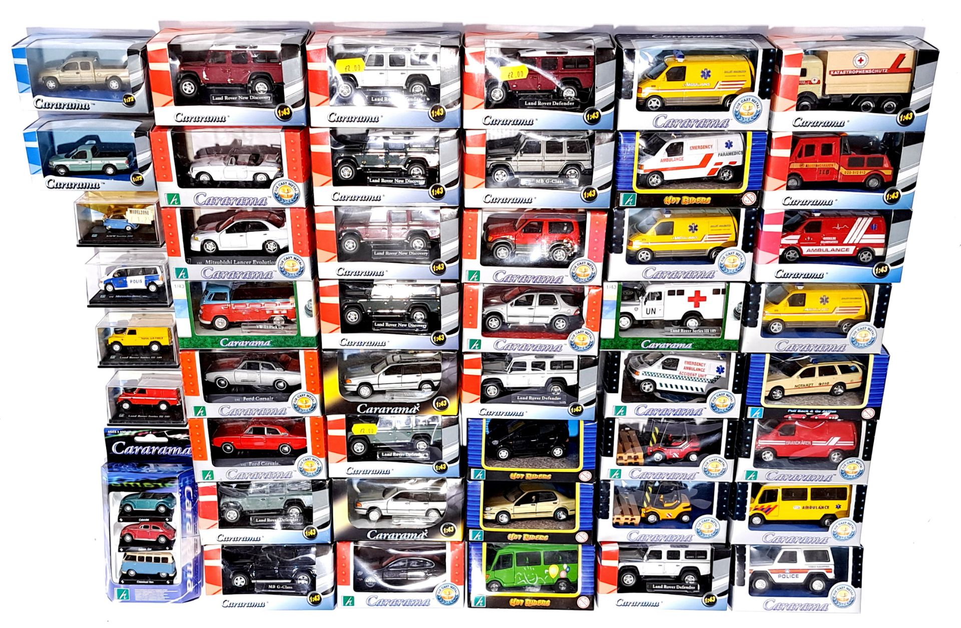 Cararama, a boxed mostly 1:43 scale mixed vehicle group