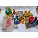 Elmo, Sooty, Cabbage Patch and similar. A mixed group of bears. Un checked for completeness or un...