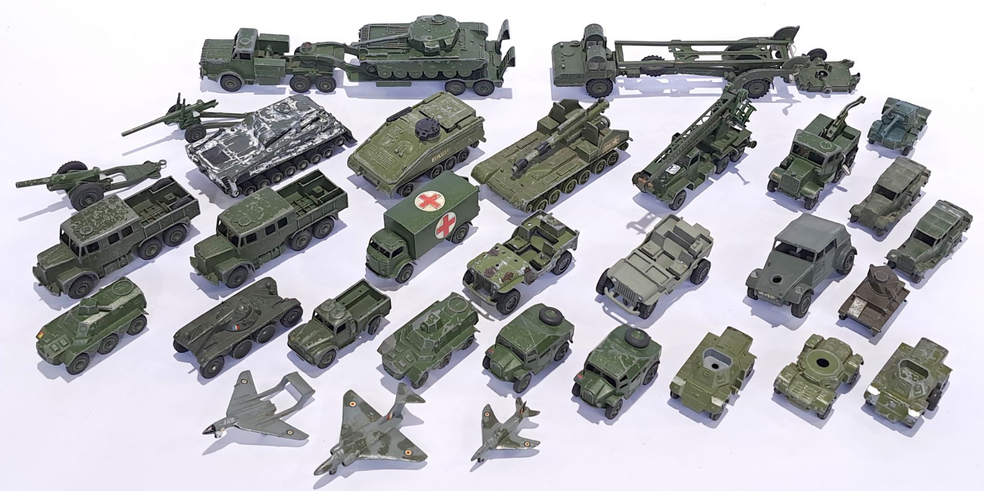 Dinky, an unboxed military vehicle group