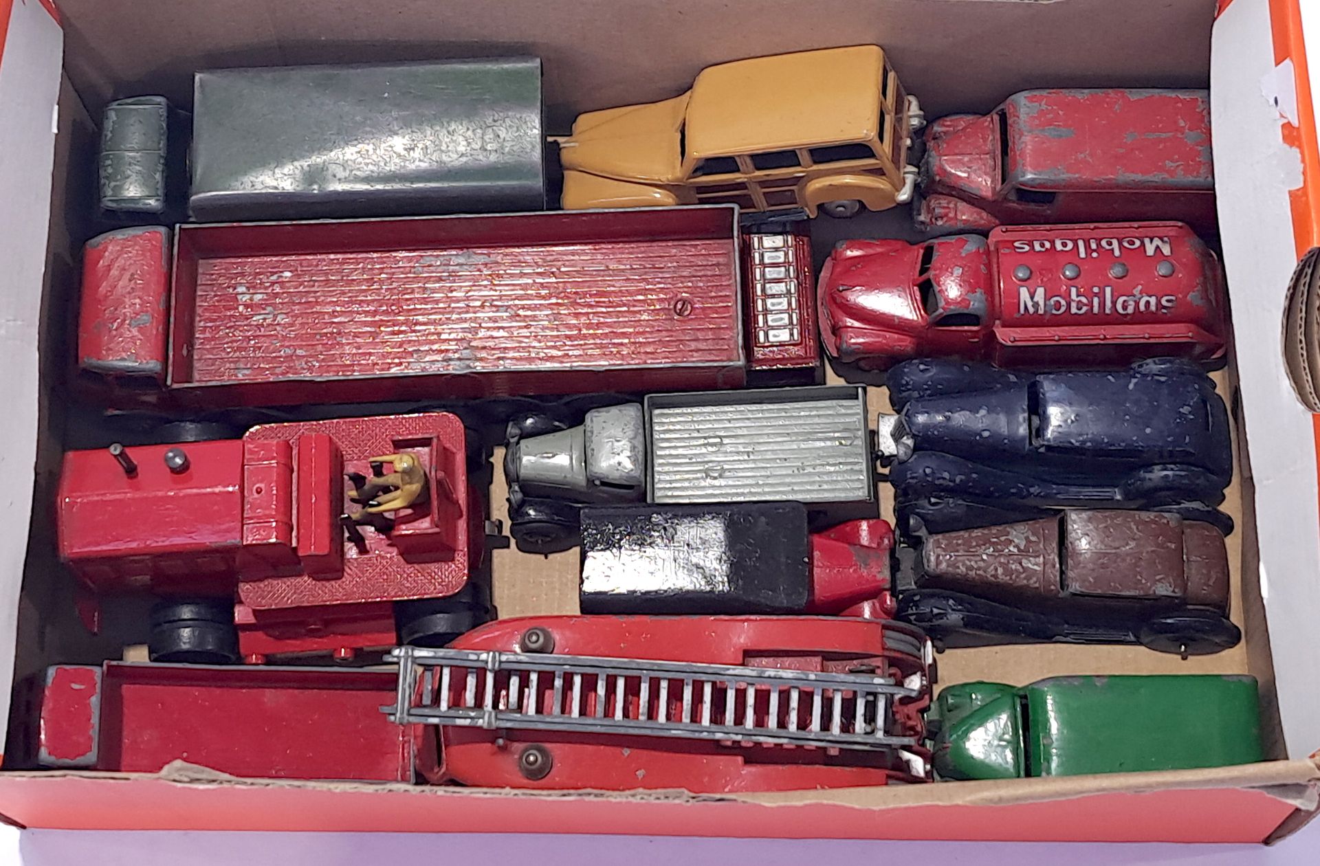 Dinky a mixed unboxed group of Vintage  play worn vehicles. Conditions generally appear Fair to G...