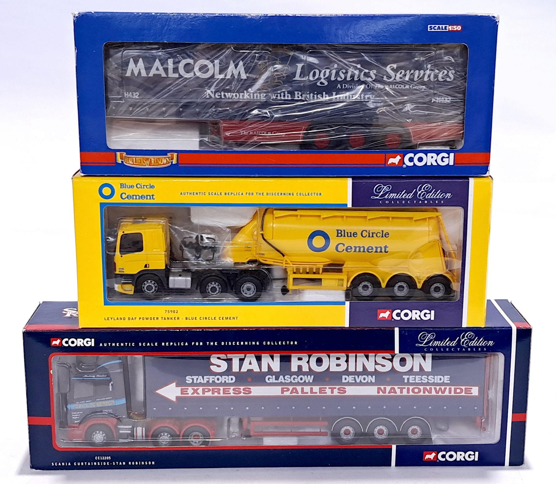 Corgi, a boxed 1:50 scale truck, trailer & tanker group