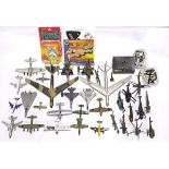 Corgi, ERTL, Dinky & similar, a large quantity of unboxed airplanes & Helicopters