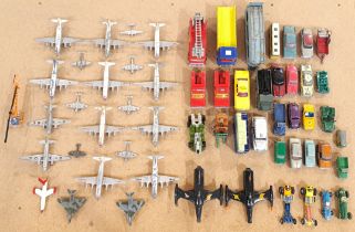 Dinky, an unboxed mixed group to include vehicles & aircraft