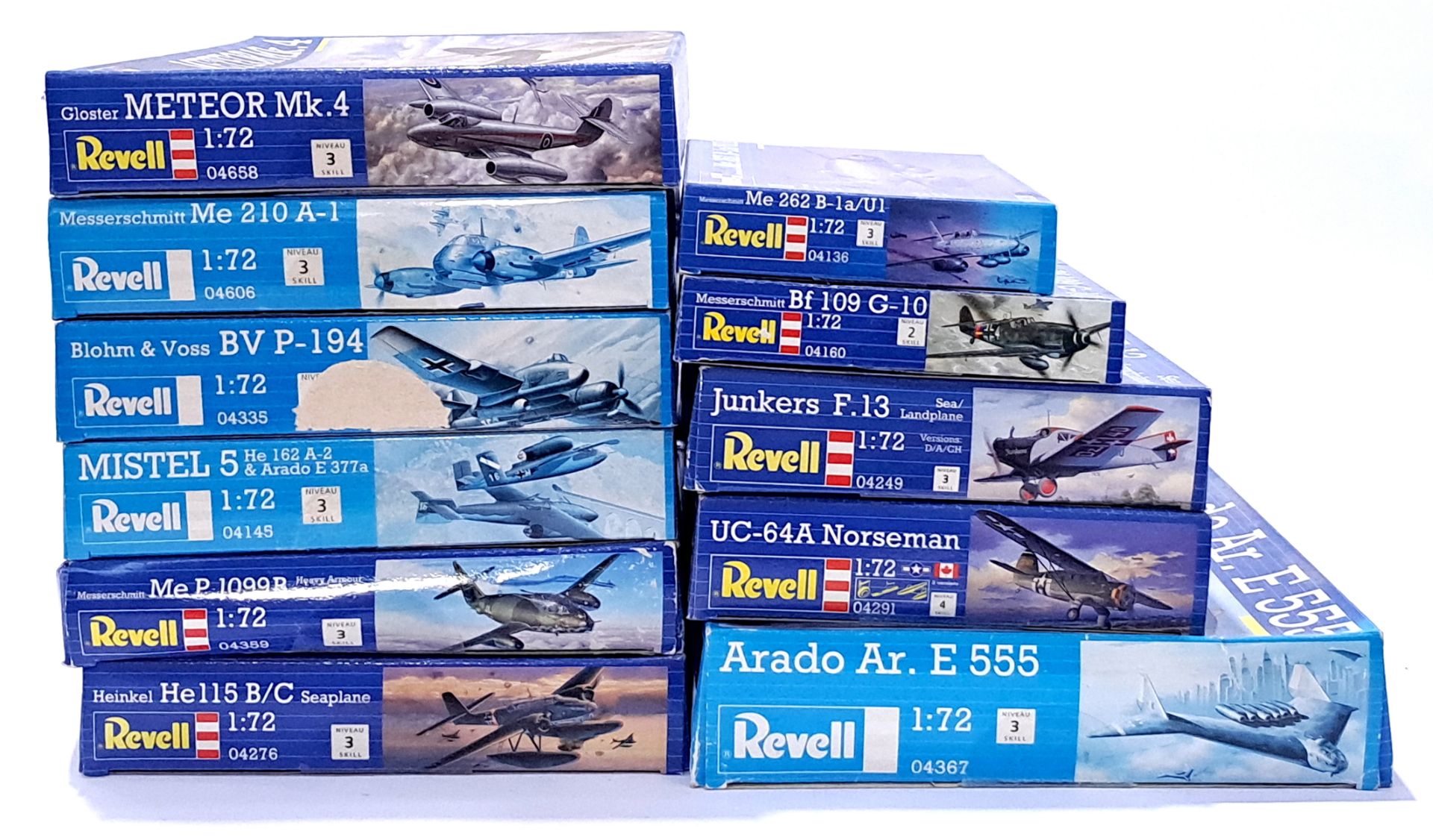 Revell, a mixed boxed group of 1/72 and similar scale Planes. Not checked for completeness or cor...