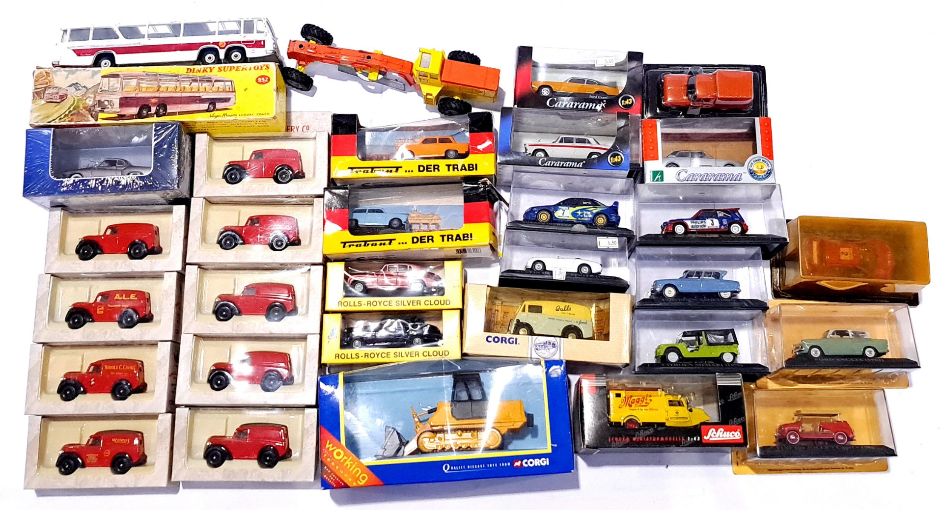 Dinky, Corgi, Cararama and similar, a mixed mainly boxed group of Diecast. Conditions generally a...