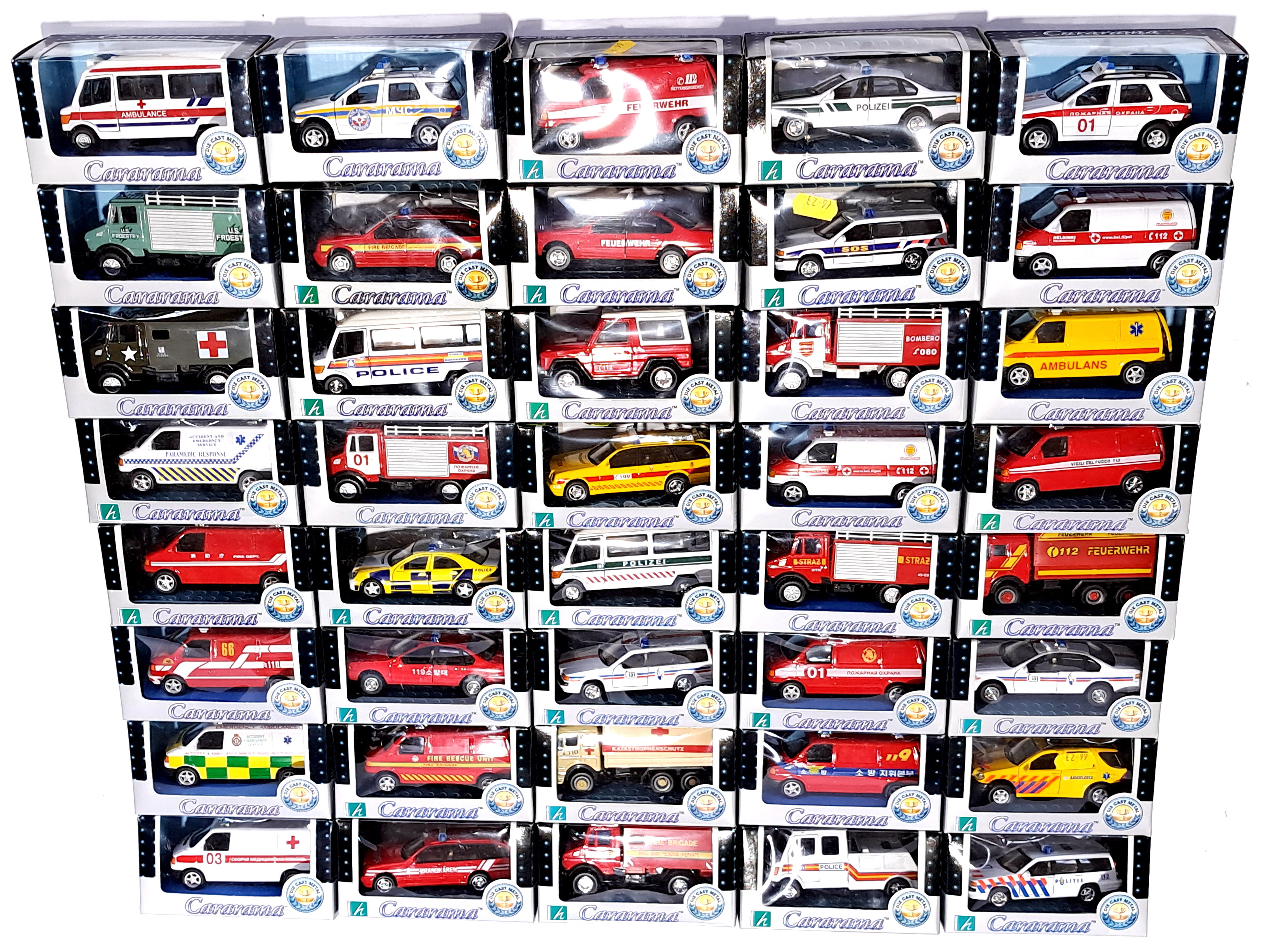 Cararama, a boxed 1:43 scale Emergency vehicle group