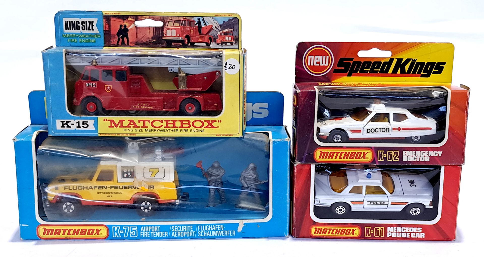 Matchbox, a boxed Emergency vehicle group
