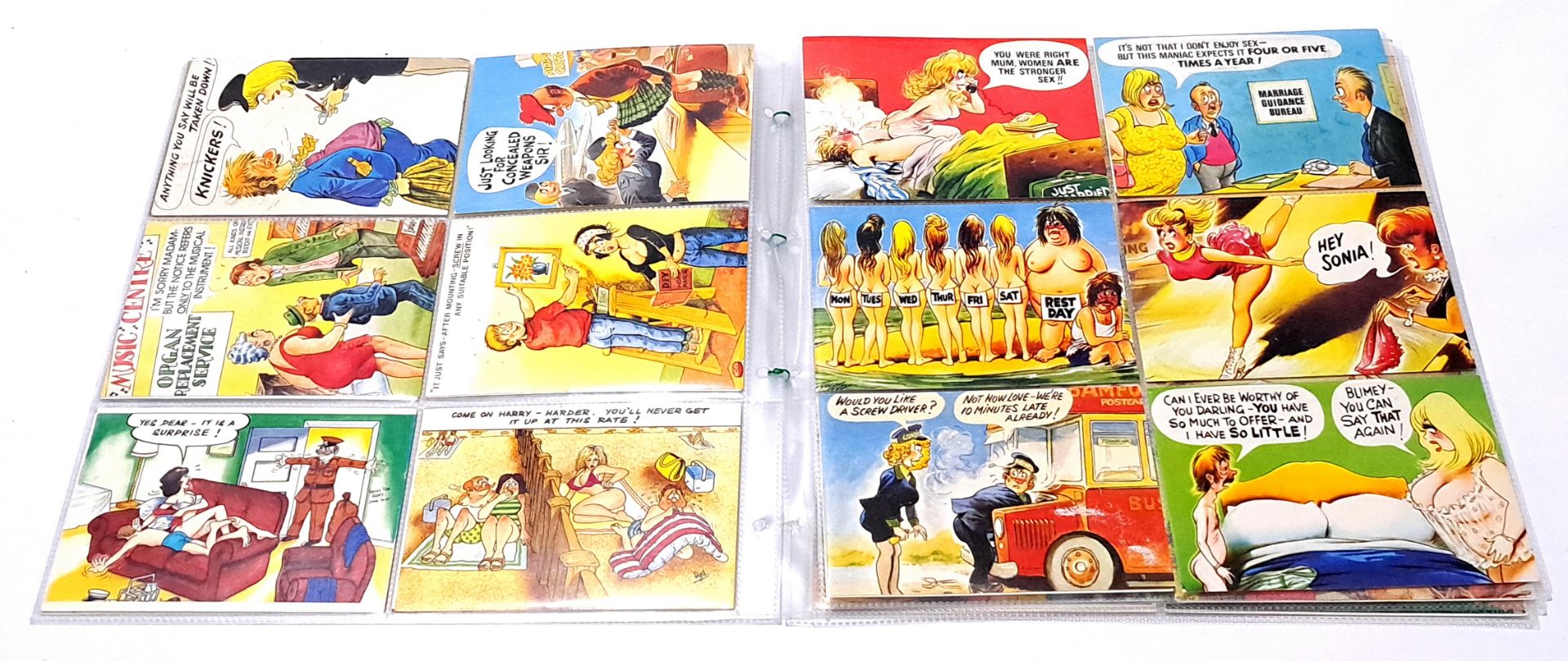 BAMFORTH Postcards "Comic Series", Saucy/Seaside Humour. Conditions generally appear Good to Near... - Image 3 of 3