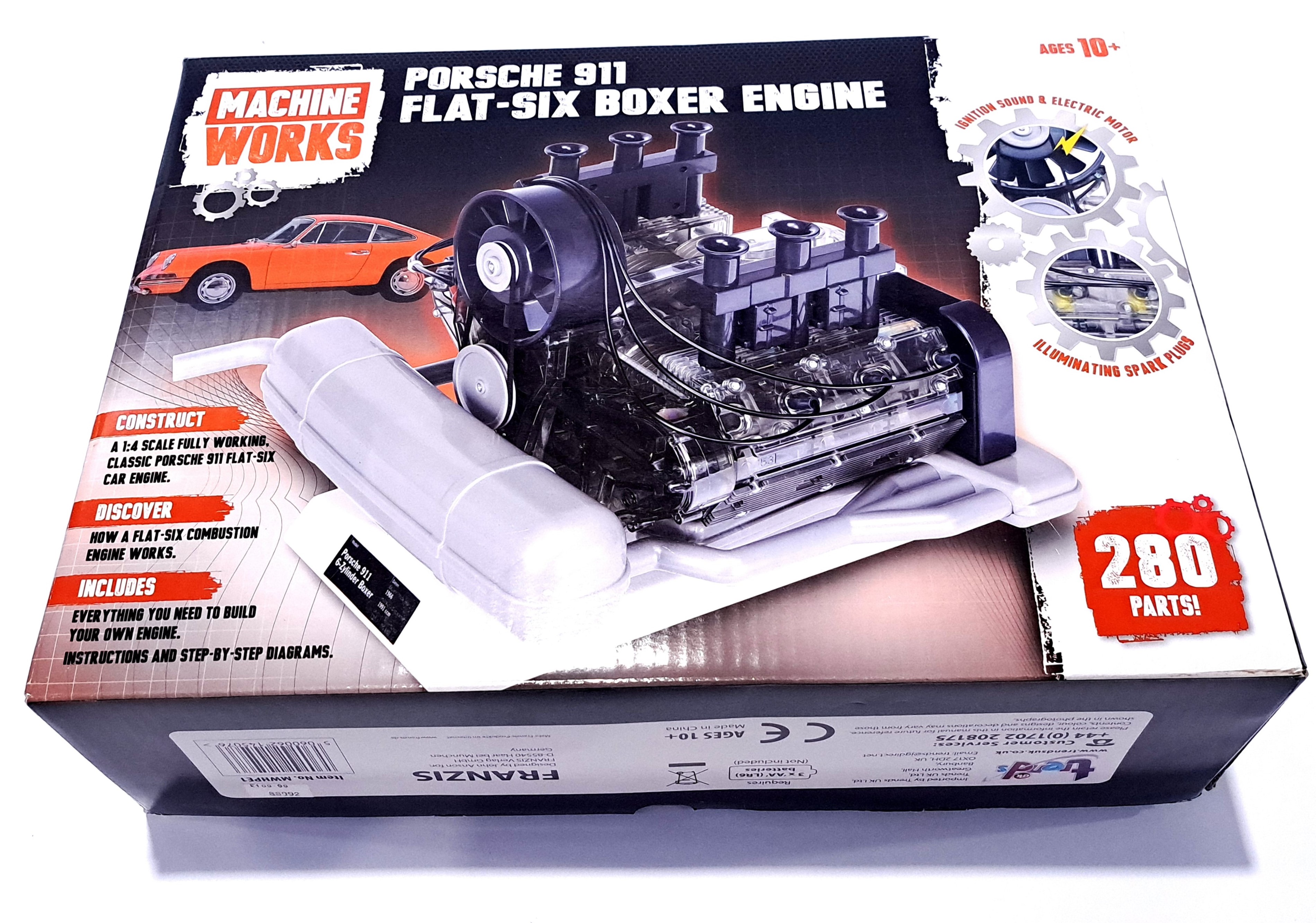 Machine Works Build Your Own Porsche 911 Boxer Engine Toy - Replica Model Building Kit - Features...