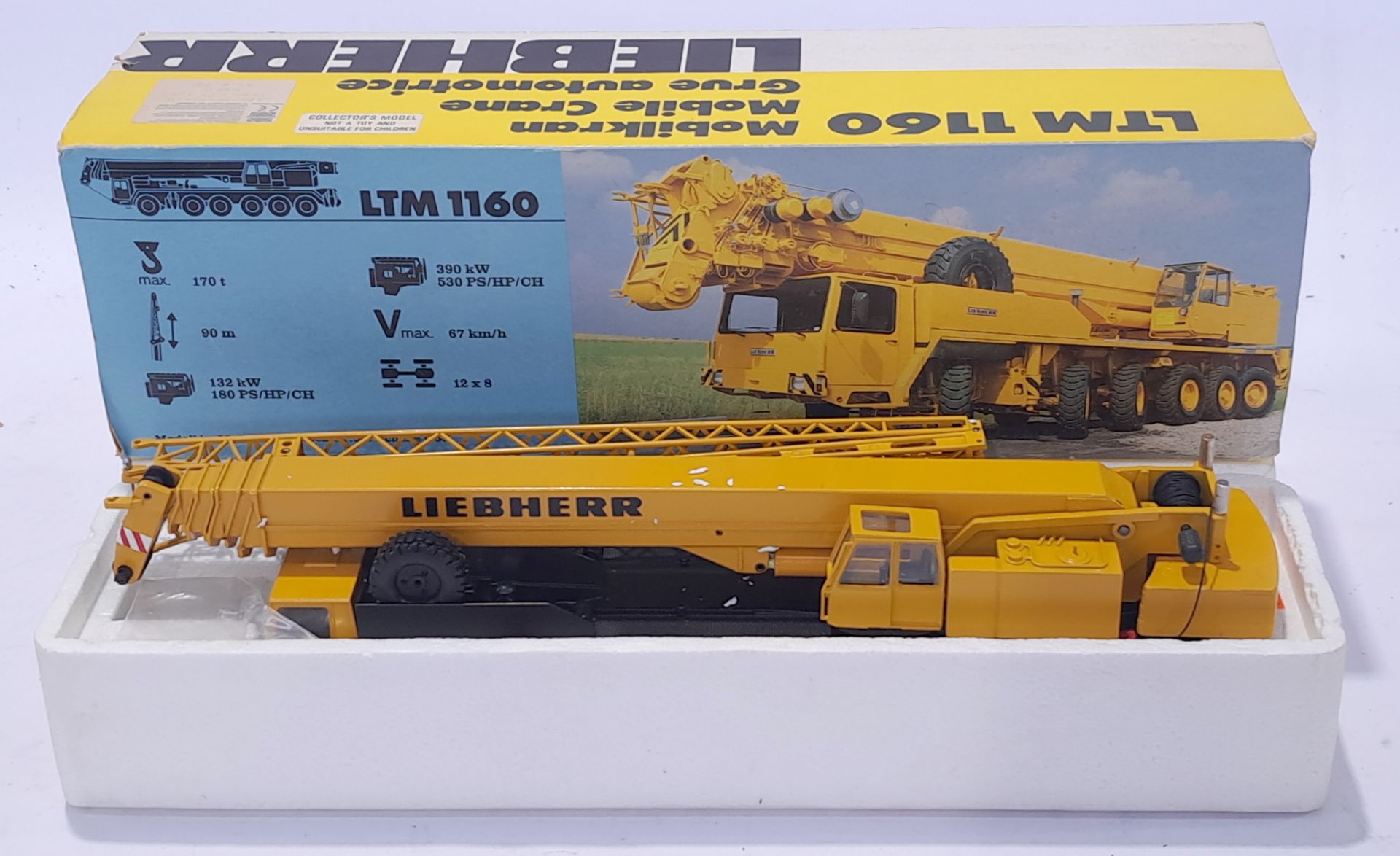 Conrad a boxed 1:50 Scale No.2082 LTM1160 Mobile Crane. Condition is Good (Damage to Jib Strutts ...