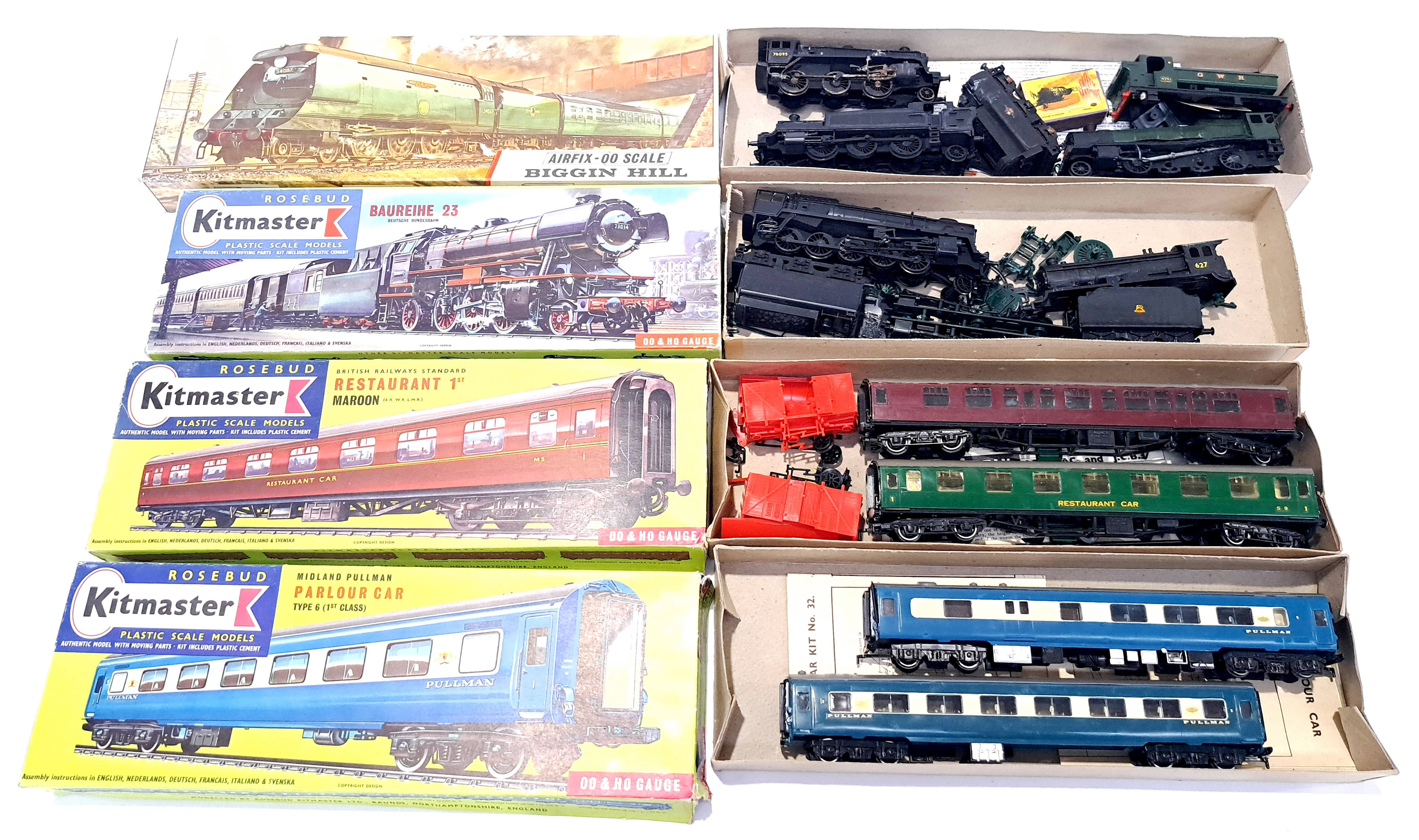 Airfix and similar, a mixed boxed group of Train Kits, Most appear to be partly built and a lot o... - Image 2 of 2