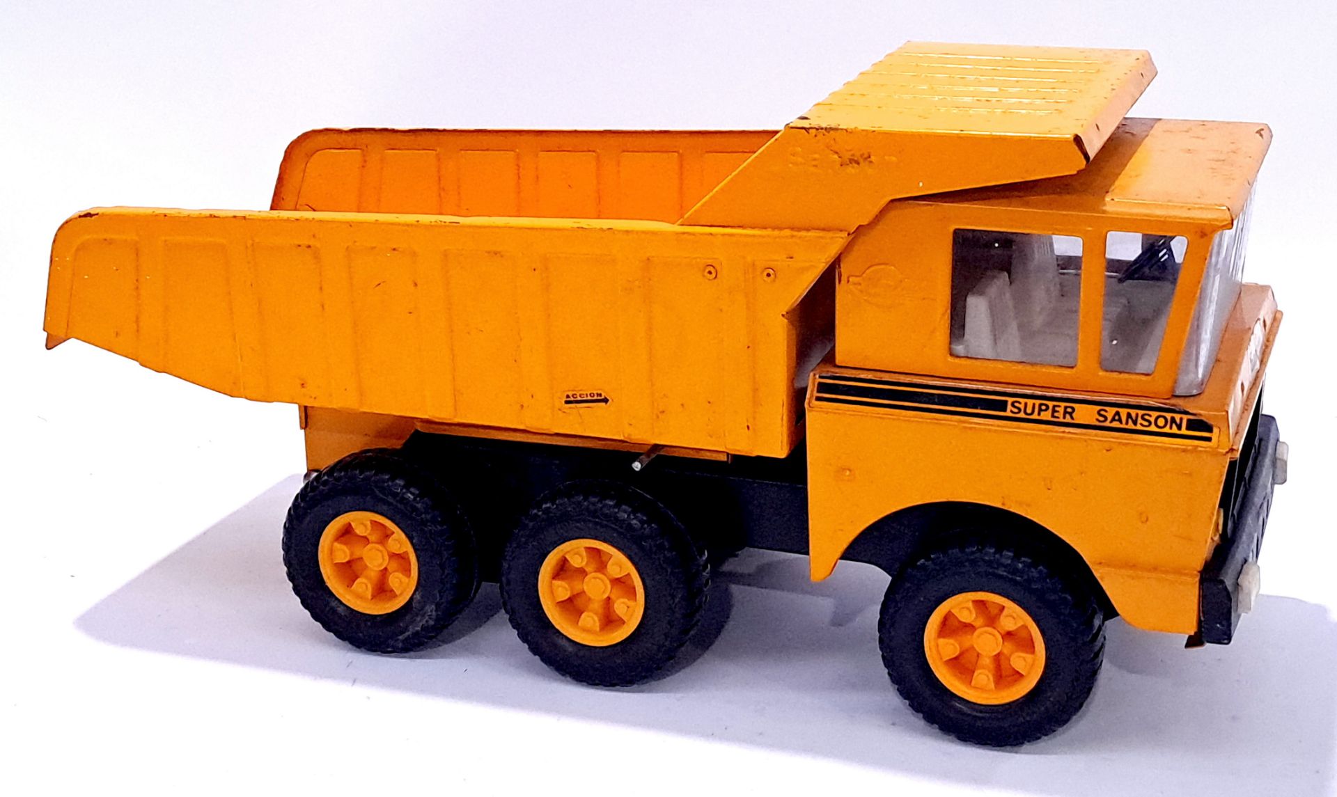 Tonka style Tipper Truck - to include a Sanson Heavy Pressed Steel 6-wheel Dumper Truck, similar ...