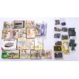 Airfix and similar, a mixed group of Model Figures and mixed group of loose Figures and plastic m...