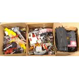 Scalextric and similar, a mixed large group of Accessories and Equipment, to include Track, build...