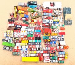 Corgi, Dinky and similar, a mixed unboxed group of diecast. Conditions generally appear Poor to E...