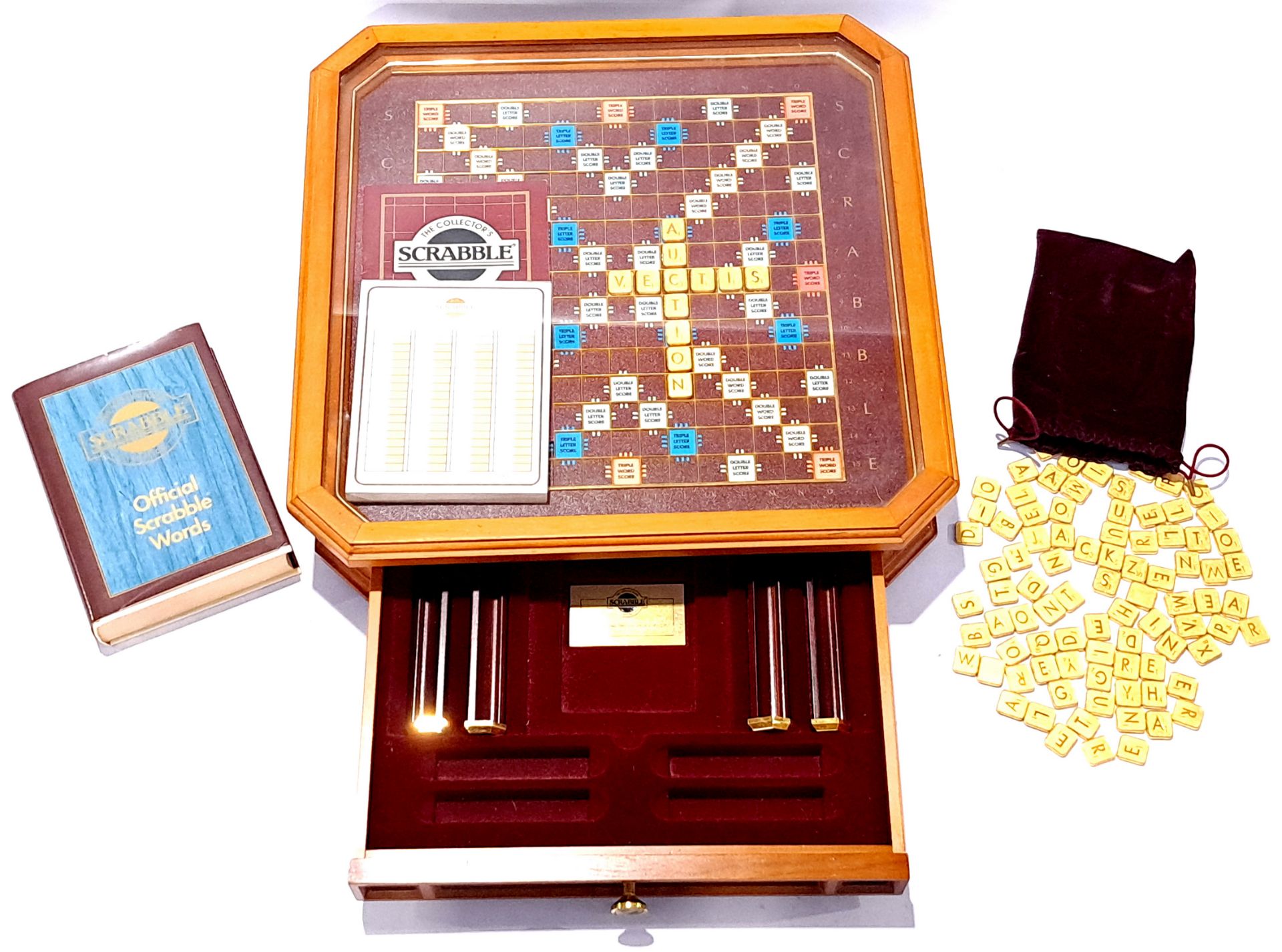 Franklin Mint Turntable Scrabble Collectors Edition with Gold Plated Tiles. Not checked for compl...