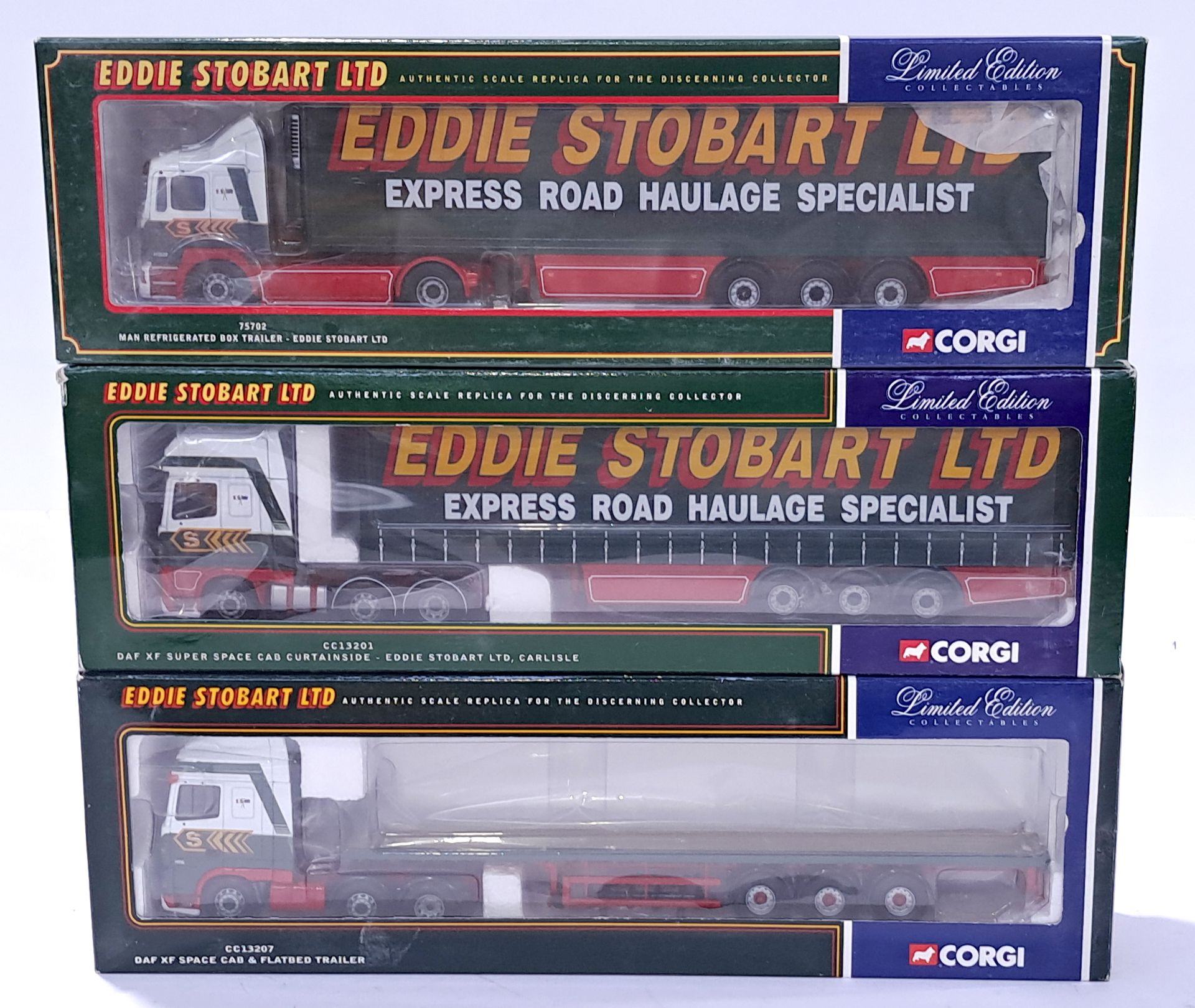 Corgi, a boxed 1:50 scale truck group. Although unchecked for completeness, conditions generally ...