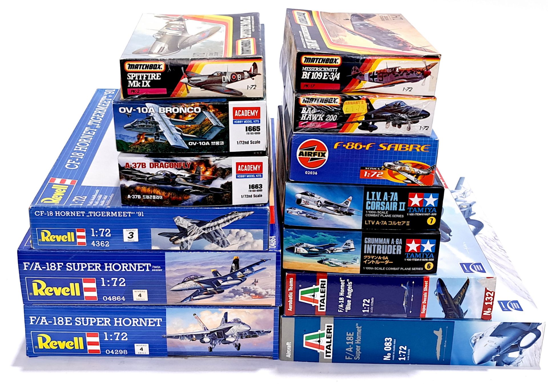 Revell, Italeri, Matchbox & similar, a boxed unmade aircraft plastic model kit group