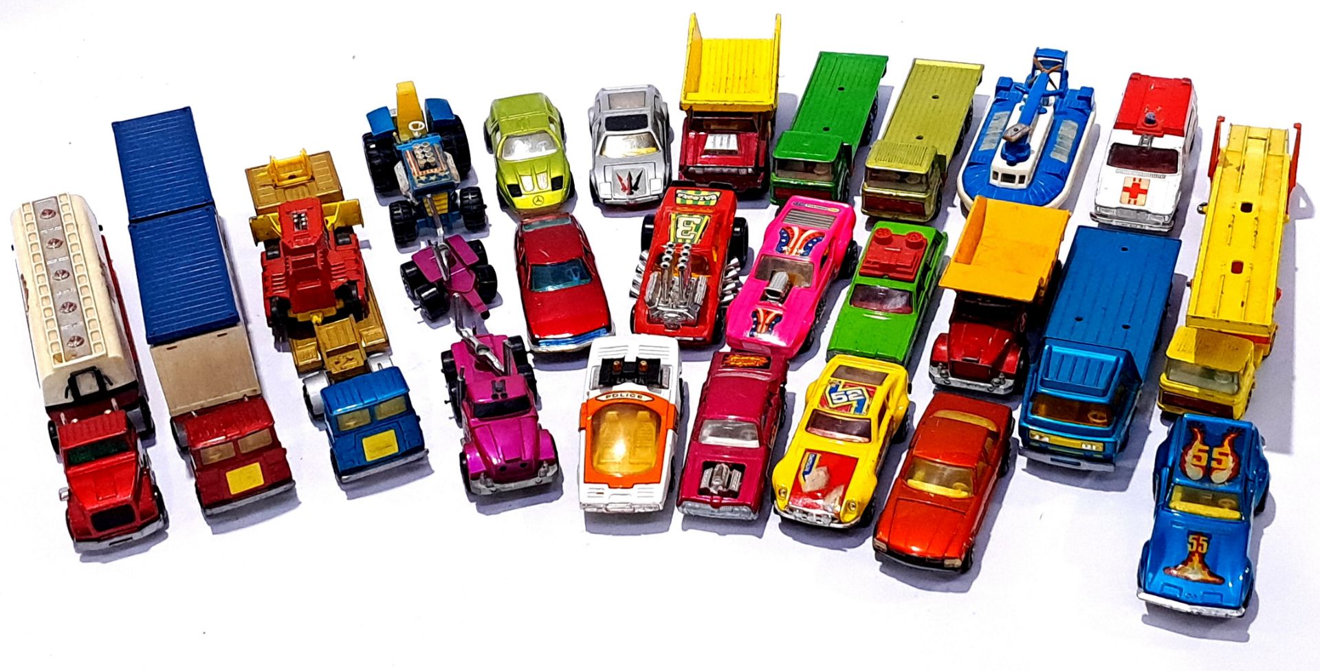 Matchbox Superkings and Superfast, a mixed unboxed group. Conditions generally appear Fair to Exc...