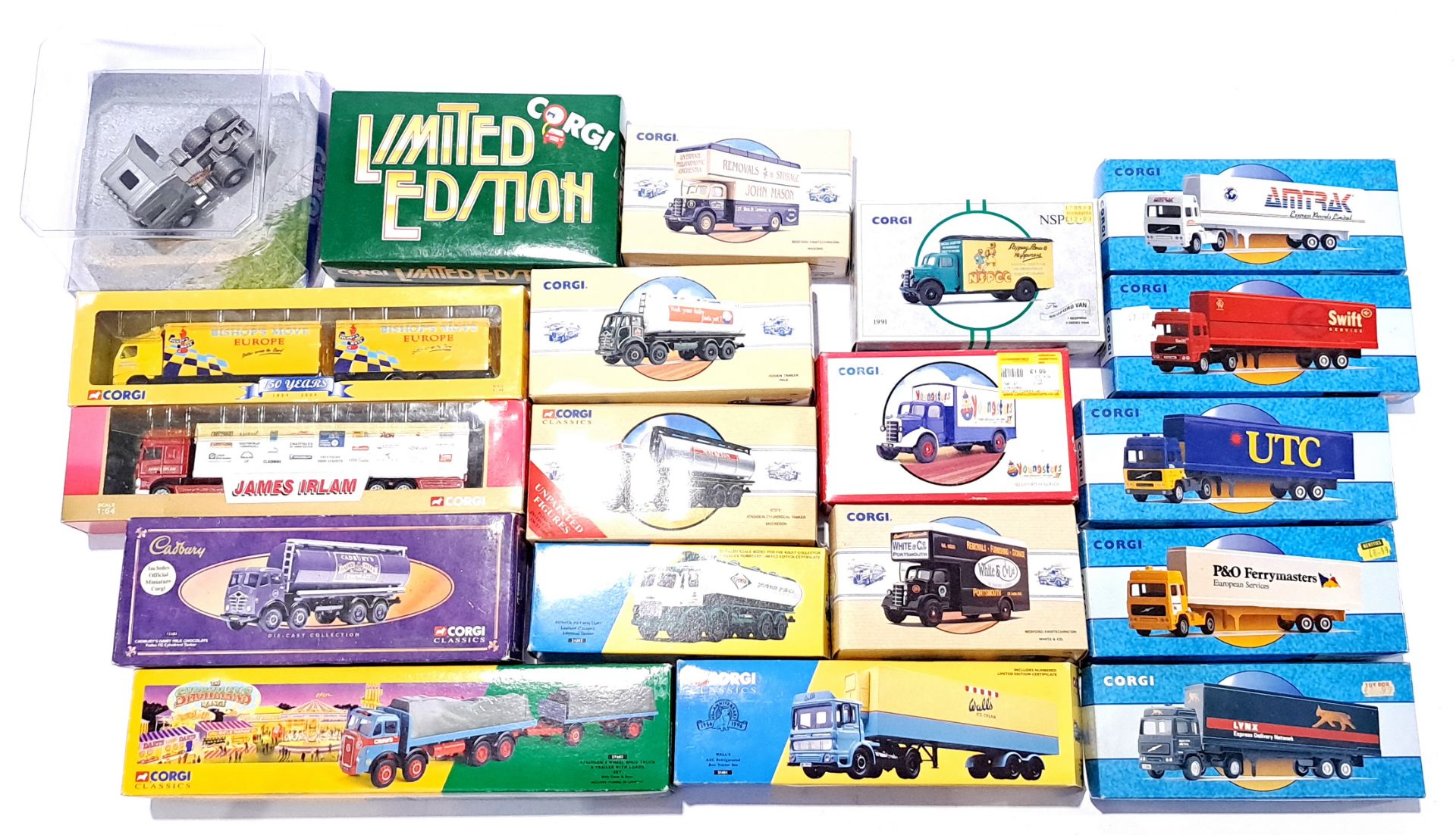 Corgi, a mixed boxed group of commercial vehicles. Conditions generally appear Good to Near Mint ...