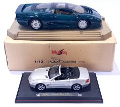 Maisto a mixed duo of vehicles, 1/12 and 1/18 scale models. Not checked for completeness or corre...