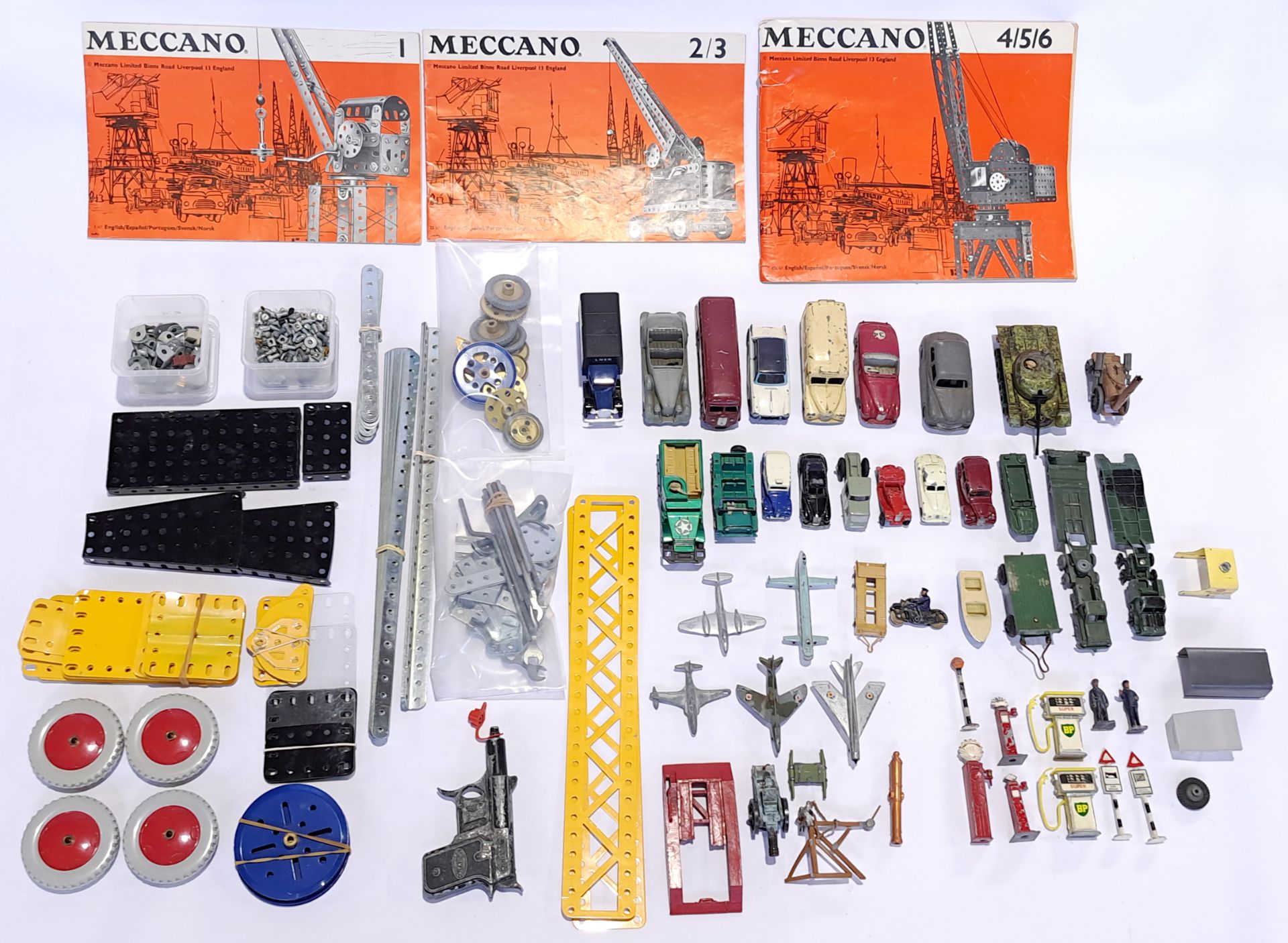 Meccano, Matchbox, Dinky & similar, an unboxed mixed group