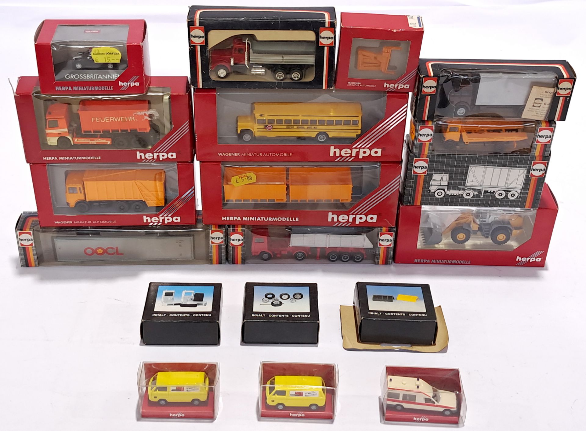 Herpa, a boxed HO/1:87th scale mixed vehicle & accessory group