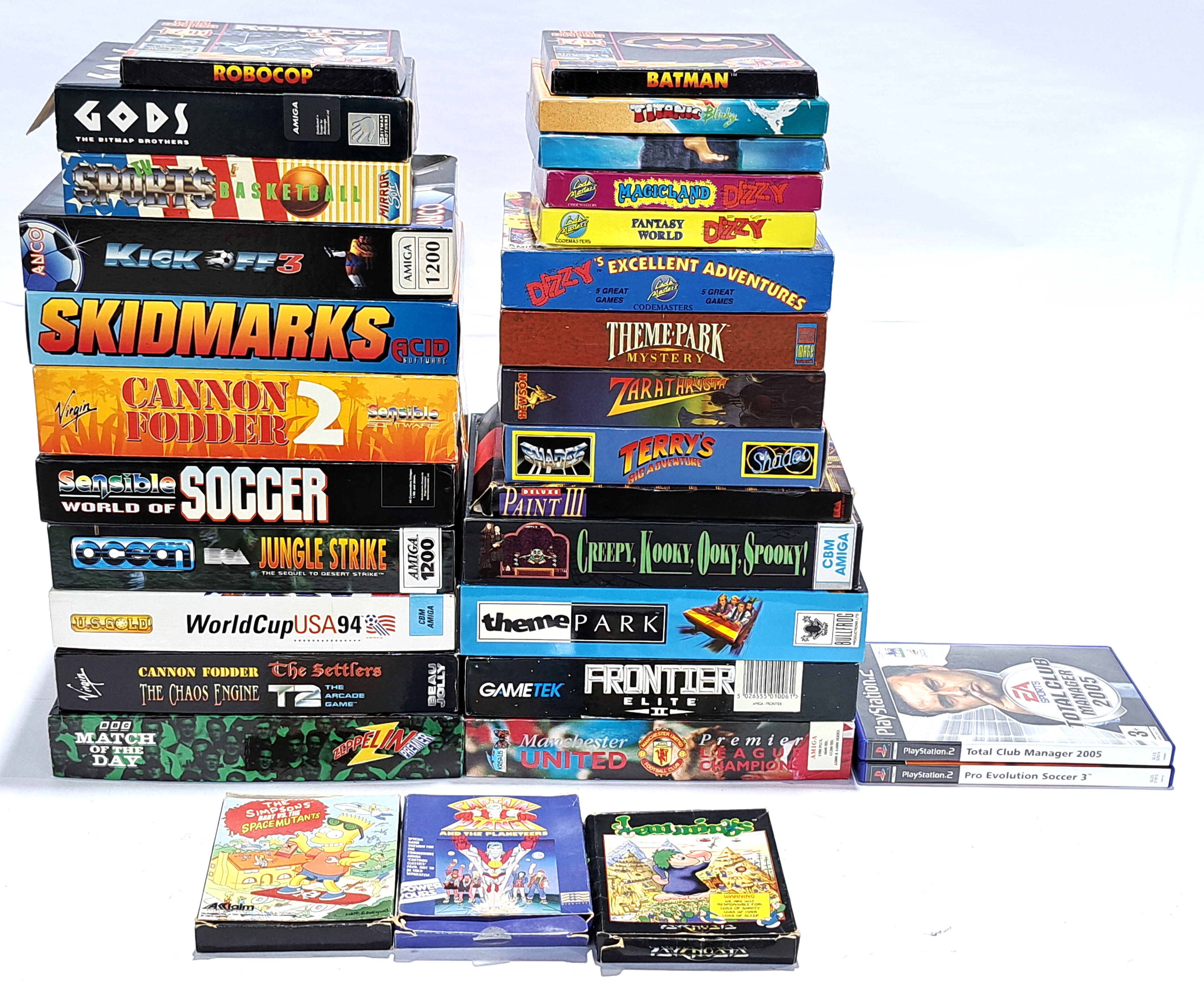 Retro Gaming, a quantity of boxed Amiga games, plus PS2 games