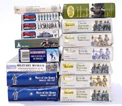 Warhammer, Valiant and similar, a mixed boxed group of 1/72 and similar scale Soldiers and Figure...