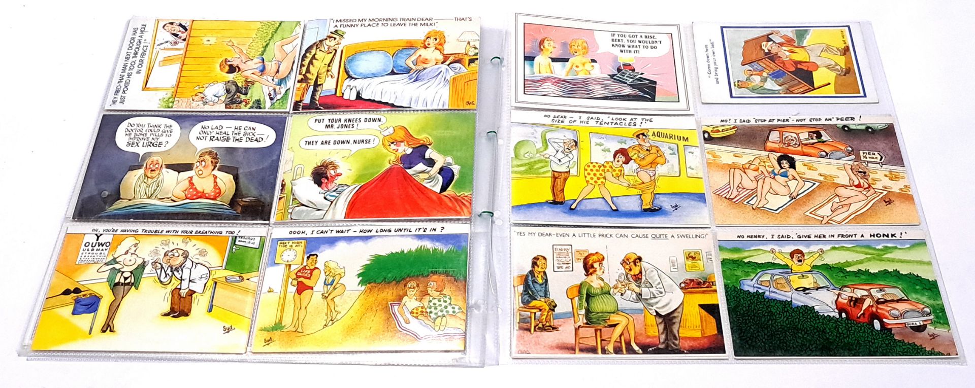 BAMFORTH Postcards "Comic Series", Saucy/Seaside Humour. Conditions generally appear Good to Near... - Bild 2 aus 3