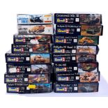 Revell and Matchbox, a mixed boxed group of 1/72 and similar scale Tanks and Trucks. Not checked ...