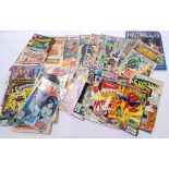 Comics and other publications, to include Marvel, DC and similar with some football sticker books...