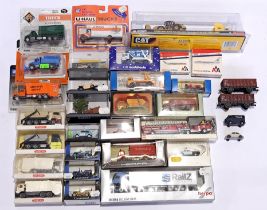 Busch, Wiking, Herpa, Cararama & similar, a boxed and unboxed mixed vehicle & diorama group