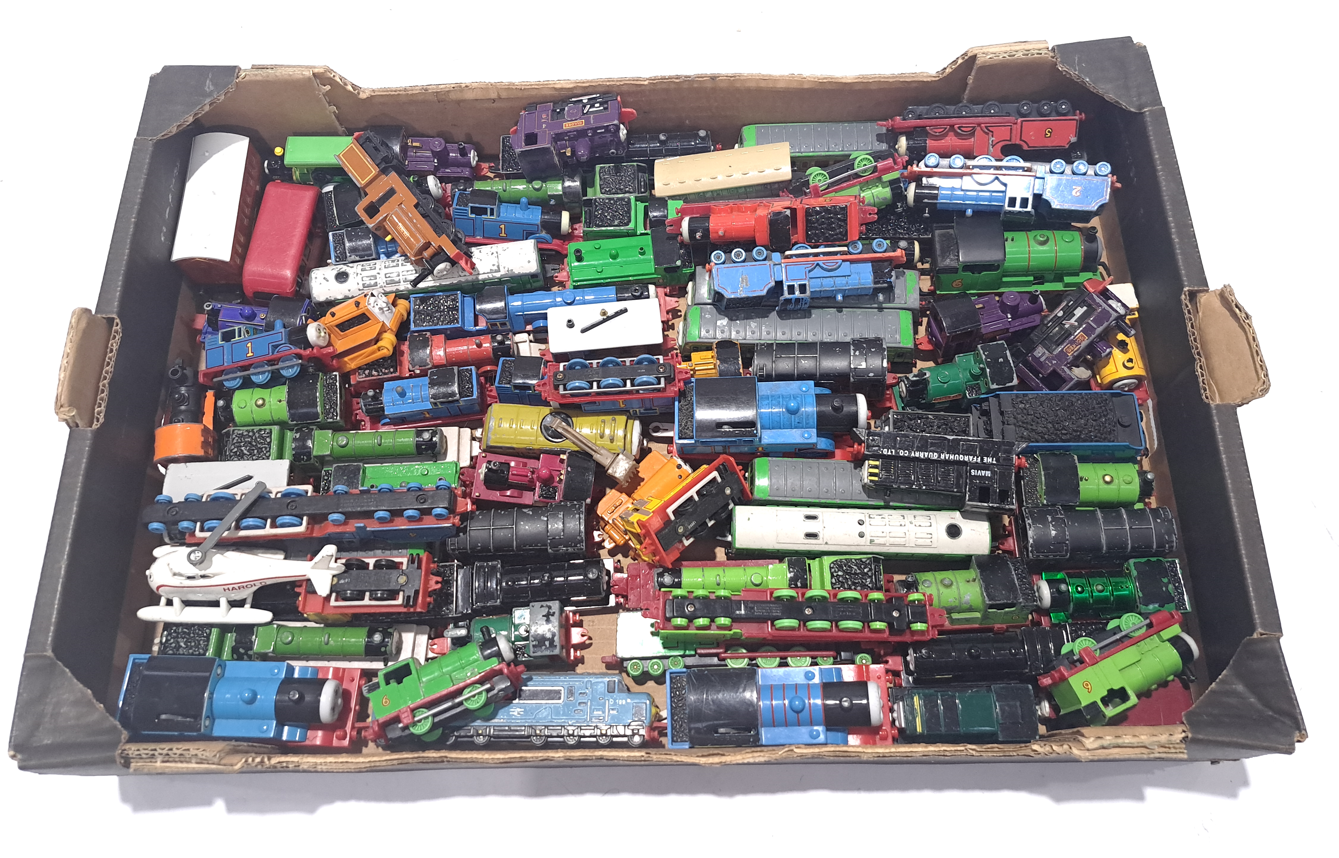 ERTL and similar, a boxed mainly Thomas & Friends group. Conditions generally appear Fait to Exce...