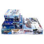 Tamiya, Italeri & Revell, a boxed unmade mostly helicopter plastic model kit group