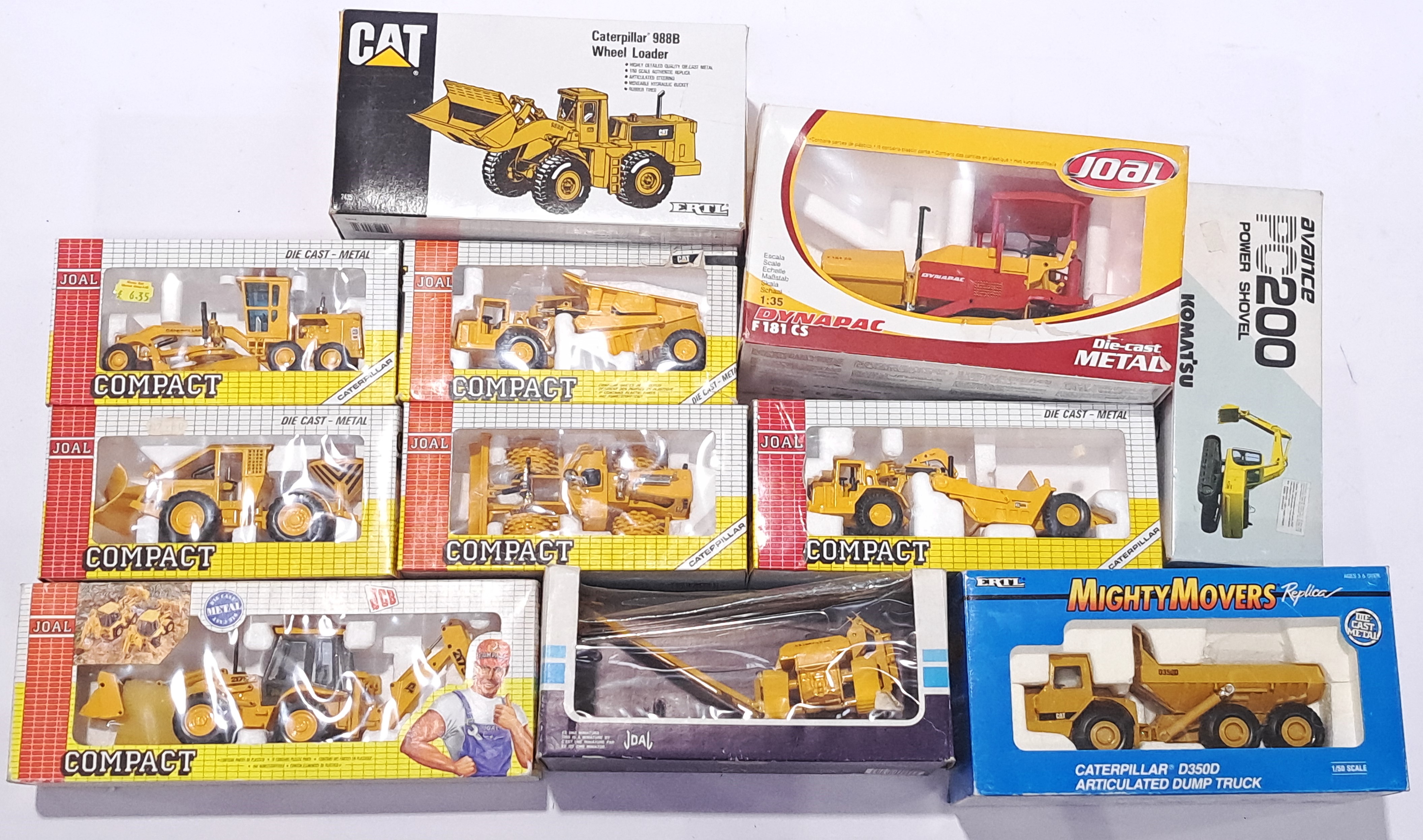 Joal, ERTL and similar, a mixed boxed group of Construction Vehicles. Conditions generally appear...