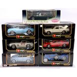 Bburago, Maisto & Kyosho, a boxed 1:18 scale group